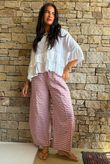 Nonni Gingham Relaxed Barrel Pant Indian Pink